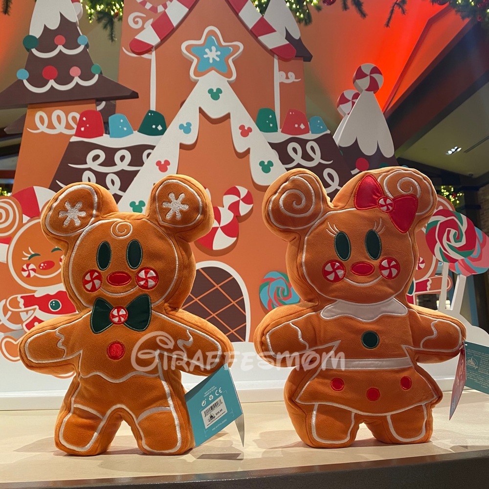 Disney Gingerbread Plush Set - Orange and Red